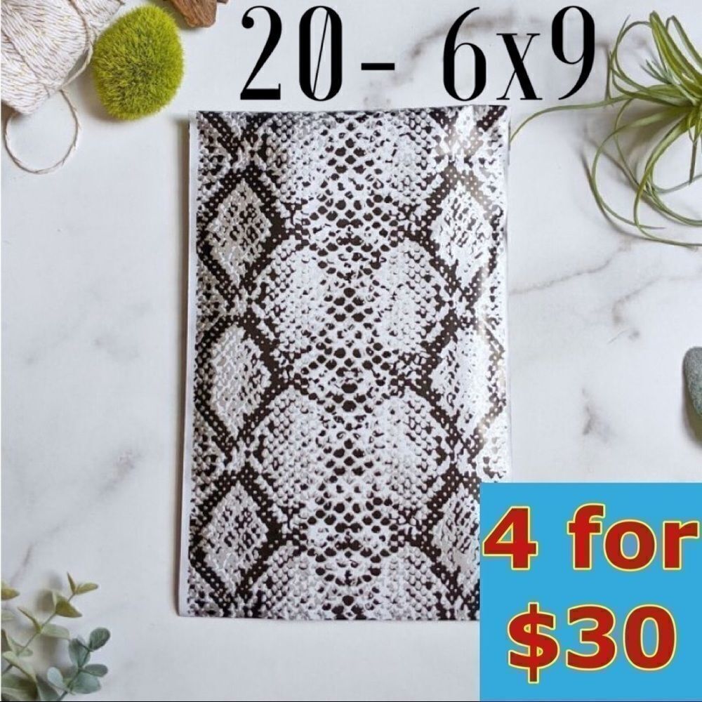 20- 6x9 Snakeskin Poly Mailers